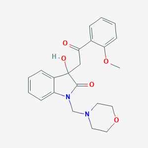 3-hydroxy-3-[2-(2-methoxyphenyl)-2-oxoethyl]-1-(morpholin-4-ylmethyl)-1,3-dihydro-2H-indol-2-one