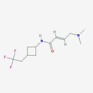 molecular formula C12H19F3N2O B2528604 (E)-4-(Dimethylamino)-N-[3-(2,2,2-trifluoroethyl)cyclobutyl]but-2-enamide CAS No. 2411329-21-8
