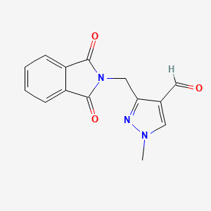 3-((1,3-Dioxoisoindolin-2-yl)methyl)-1-methyl-1H-pyrazole-4-carbaldehyde