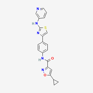 5-cyclopropyl-N-(4-(2-(pyridin-3-ylamino)thiazol-4-yl)phenyl)isoxazole-3-carboxamide