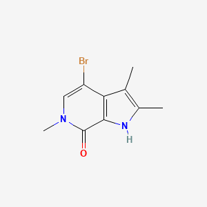 molecular formula C10H11BrN2O B2528609 4-溴-2,3,6-三甲基-1H-吡咯并[2,3-c]吡啶-7(6H)-酮 CAS No. 1956379-66-0