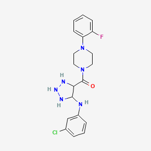 N-(3-chlorophenyl)-4-[4-(2-fluorophenyl)piperazine-1-carbonyl]-1H-1,2,3-triazol-5-amine
