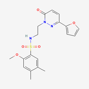 N-(2-(3-(furan-2-yl)-6-oxopyridazin-1(6H)-yl)ethyl)-2-methoxy-4,5-dimethylbenzenesulfonamide