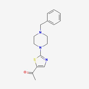 molecular formula C16H19N3OS B2528618 1-[2-(4-苄基哌嗪-1-基)-1,3-噻唑-5-基]乙酮 CAS No. 1478125-58-4