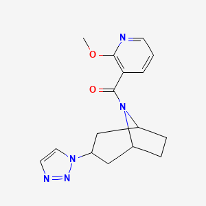8-(2-methoxypyridine-3-carbonyl)-3-(1H-1,2,3-triazol-1-yl)-8-azabicyclo[3.2.1]octane
