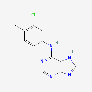N-(3-chloro-4-methylphenyl)-7H-purin-6-amine