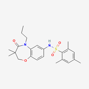 N-(3,3-dimethyl-4-oxo-5-propyl-2,3,4,5-tetrahydrobenzo[b][1,4]oxazepin-7-yl)-2,4,6-trimethylbenzenesulfonamide