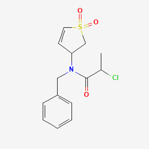 N-Benzyl-2-chloro-N-(1,1-dioxo-2,3-dihydrothiophen-3-yl)propanamide