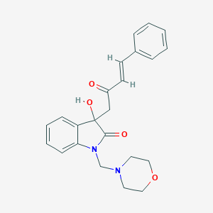 molecular formula C23H24N2O4 B252864 3-hydroxy-1-(morpholin-4-ylmethyl)-3-[(3E)-2-oxo-4-phenylbut-3-en-1-yl]-1,3-dihydro-2H-indol-2-one 