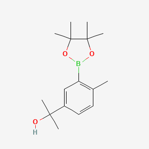 molecular formula C16H25BO3 B2528646 2-(4-甲基-3-(4,4,5,5-四甲基-1,3,2-二氧杂硼环-2-基)苯基)丙烷-2-醇 CAS No. 1345961-02-5