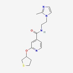 N-(2-(2-methyl-1H-imidazol-1-yl)ethyl)-2-((tetrahydrothiophen-3-yl)oxy)isonicotinamide