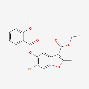 ethyl 6-bromo-5-((2-methoxybenzoyl)oxy)-2-methylbenzofuran-3-carboxylate