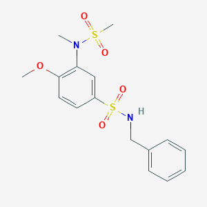 N-benzyl-4-methoxy-3-(N-methylmethanesulfonamido)benzene-1-sulfonamide