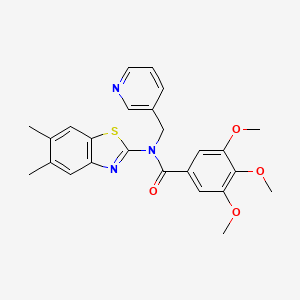 N-(5,6-dimethylbenzo[d]thiazol-2-yl)-3,4,5-trimethoxy-N-(pyridin-3-ylmethyl)benzamide