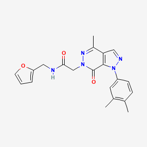 molecular formula C21H21N5O3 B2528664 2-(1-(3,4-dimethylphenyl)-4-methyl-7-oxo-1H-pyrazolo[3,4-d]pyridazin-6(7H)-yl)-N-(furan-2-ylmethyl)acetamide CAS No. 941915-64-6