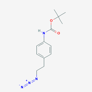 molecular formula C13H18N4O2 B2528670 叔丁基N-[4-(2-叠氮乙基)苯基]氨基甲酸酯 CAS No. 522602-05-7