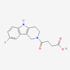 molecular formula C15H15FN2O3 B2528671 4-(8-fluoro-1,3,4,5-tetrahydro-2H-pyrido[4,3-b]indol-2-yl)-4-oxobutanoic acid CAS No. 1010893-54-5
