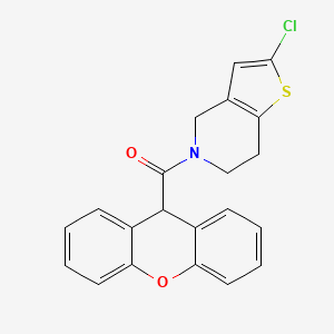 molecular formula C21H16ClNO2S B2528672 (2-氯-6,7-二氢噻吩并[3,2-c]吡啶-5(4H)-基)(9H-氧杂蒽-9-基)甲酮 CAS No. 2034608-93-8
