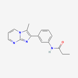 molecular formula C16H16N4O B2528679 N-(3-(3-甲基咪唑并[1,2-a]嘧啶-2-基)苯基)丙酰胺 CAS No. 862811-53-8