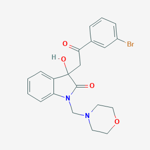 molecular formula C21H21BrN2O4 B252868 3-[2-(3-bromophenyl)-2-oxoethyl]-3-hydroxy-1-(morpholin-4-ylmethyl)-1,3-dihydro-2H-indol-2-one 