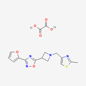 3-(Furan-2-yl)-5-(1-((2-methylthiazol-4-yl)methyl)azetidin-3-yl)-1,2,4-oxadiazole oxalate