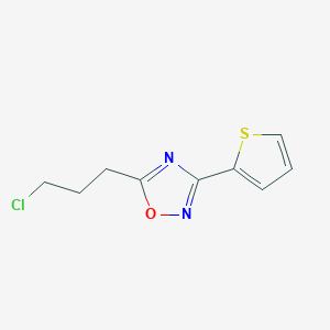 molecular formula C9H9ClN2OS B2528684 5-(3-Chloropropyl)-3-(thiophen-2-yl)-1,2,4-oxadiazole CAS No. 19580-45-1