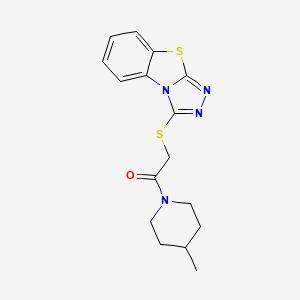 2-(4-Methylpiperidin-1-yl)-2-oxoethyl [1,2,4]triazolo[3,4-b][1,3]benzothiazol-3-yl sulfide