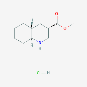 molecular formula C11H20ClNO2 B2528694 Methyl (3S,4aR,8aS)-1,2,3,4,4a,5,6,7,8,8a-decahydroquinoline-3-carboxylate;hydrochloride CAS No. 2416218-91-0