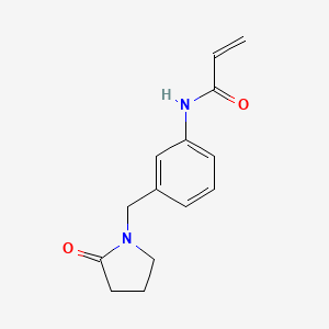 molecular formula C14H16N2O2 B2528698 N-[3-[(2-Oxopyrrolidin-1-yl)methyl]phenyl]prop-2-enamide CAS No. 2196076-12-5