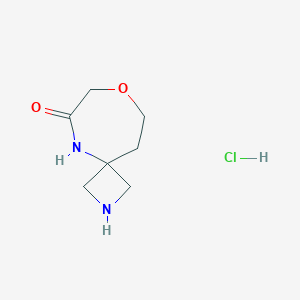 molecular formula C7H13ClN2O2 B2528700 8-Oxa-2,5-diazaspiro[3.6]decan-6-one;hydrochloride CAS No. 2309461-06-9