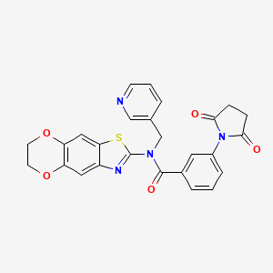 N-(6,7-dihydro-[1,4]dioxino[2',3':4,5]benzo[1,2-d]thiazol-2-yl)-3-(2,5-dioxopyrrolidin-1-yl)-N-(pyridin-3-ylmethyl)benzamide