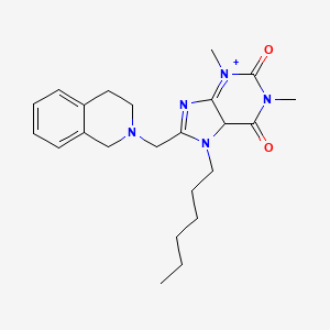 molecular formula C23H31N5O2 B2528704 7-hexyl-1,3-dimethyl-8-[(1,2,3,4-tetrahydroisoquinolin-2-yl)methyl]-2,3,6,7-tetrahydro-1H-purine-2,6-dione CAS No. 851942-17-1