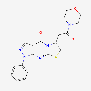 molecular formula C19H19N5O3S B2528708 6-(2-morpholino-2-oxoethyl)-1-phenyl-6,7-dihydropyrazolo[3,4-d]thiazolo[3,2-a]pyrimidin-4(1H)-one CAS No. 941934-81-2