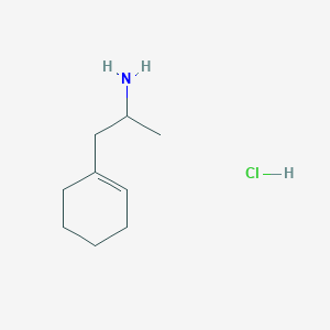 molecular formula C9H18ClN B2528711 1-(Cyclohexen-1-yl)propan-2-amine;hydrochloride CAS No. 92145-55-6