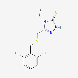 5-{[(2,6-dichlorobenzyl)sulfanyl]methyl}-4-ethyl-4H-1,2,4-triazole-3-thiol