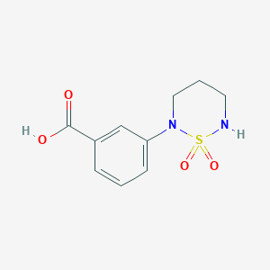 molecular formula C10H12N2O4S B2528715 3-(1,1-Dioxo-1,2,6-thiadiazinan-2-yl)benzoic acid CAS No. 2287282-48-6