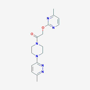 molecular formula C16H20N6O2 B2528721 1-(4-(6-Methylpyridazin-3-yl)piperazin-1-yl)-2-((4-methylpyrimidin-2-yl)oxy)ethanone CAS No. 1251709-83-7