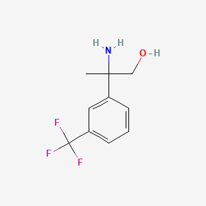 molecular formula C10H12F3NO B2528730 2-Amino-2-[3-(trifluoromethyl)phenyl]propan-1-ol CAS No. 1183323-24-1