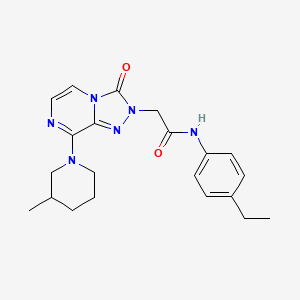 molecular formula C21H26N6O2 B2528753 N-(4-ethylphenyl)-2-[8-(3-methylpiperidin-1-yl)-3-oxo[1,2,4]triazolo[4,3-a]pyrazin-2(3H)-yl]acetamide CAS No. 1251546-18-5