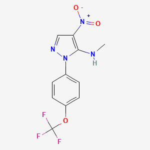 N-methyl-4-nitro-1-[4-(trifluoromethoxy)phenyl]-1H-pyrazol-5-amine