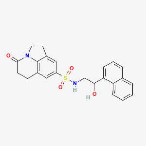 N-(2-Hydroxy-2-naphthalen-1-ylethyl)-11-oxo-1-azatricyclo[6.3.1.04,12]dodeca-4,6,8(12)-triene-6-sulfonamide