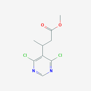 molecular formula C9H10Cl2N2O2 B2528762 3-(4,6-二氯-5-嘧啶基)丁酸甲酯 CAS No. 1295516-49-2