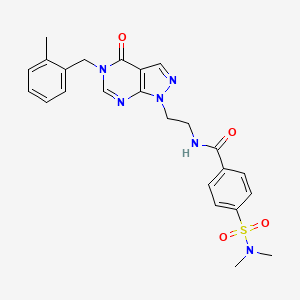4-(N,N-dimethylsulfamoyl)-N-(2-(5-(2-methylbenzyl)-4-oxo-4,5-dihydro-1H-pyrazolo[3,4-d]pyrimidin-1-yl)ethyl)benzamide