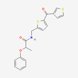 2-phenoxy-N-((5-(thiophene-3-carbonyl)thiophen-2-yl)methyl)propanamide