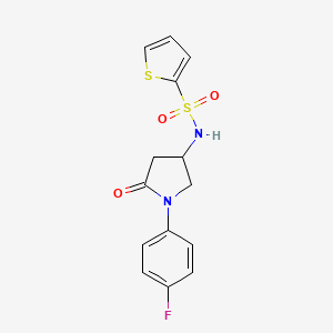 N-[1-(4-fluorophenyl)-5-oxopyrrolidin-3-yl]thiophene-2-sulfonamide