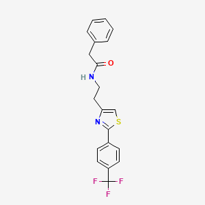 2-phenyl-N-(2-{2-[4-(trifluoromethyl)phenyl]-1,3-thiazol-4-yl}ethyl)acetamide
