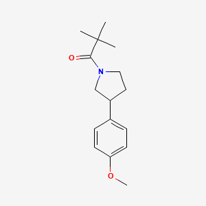 molecular formula C16H23NO2 B2528797 1-(3-(4-Methoxyphenyl)pyrrolidin-1-yl)-2,2-dimethylpropan-1-one CAS No. 1209748-96-8