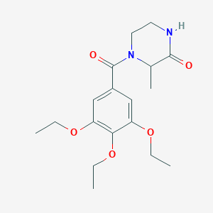 3-Methyl-4-(3,4,5-triethoxybenzoyl)piperazin-2-one