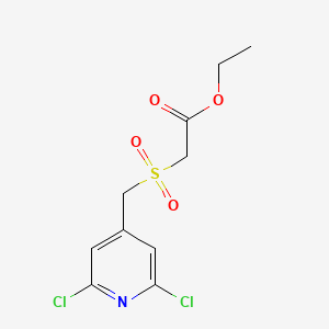 Ethyl {[(2,6-dichloropyridin-4-yl)methyl]sulfonyl}acetate