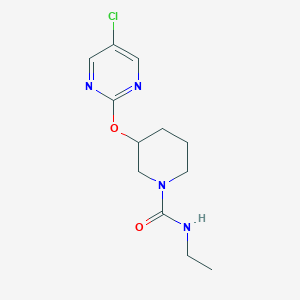 molecular formula C12H17ClN4O2 B2528808 3-((5-氯嘧啶-2-基)氧基)-N-乙基哌啶-1-甲酰胺 CAS No. 2034579-84-3